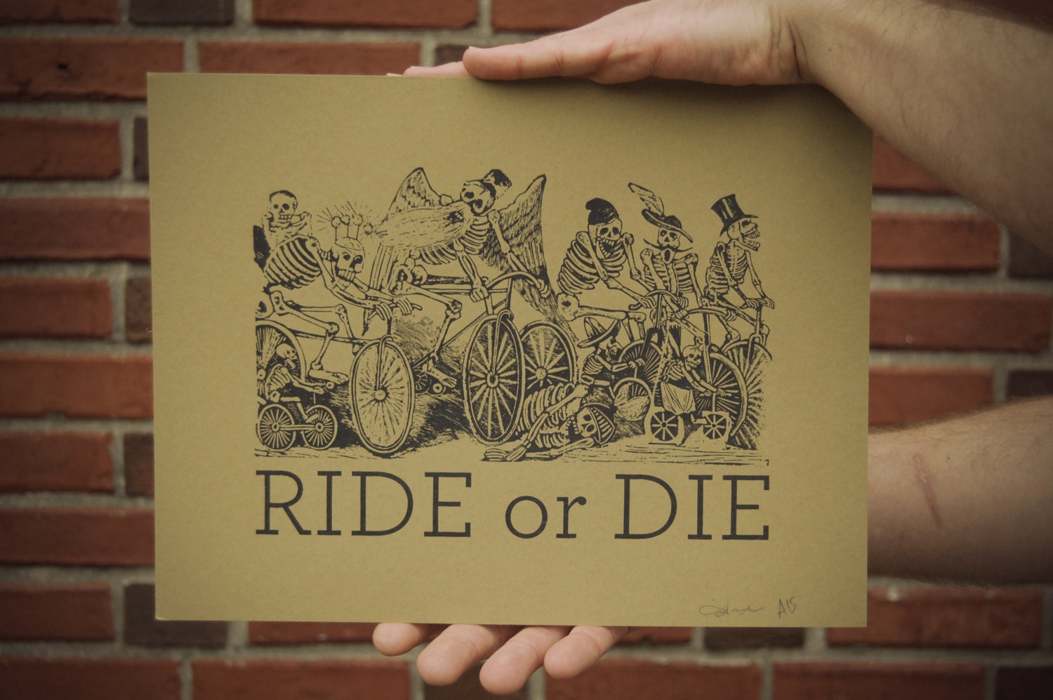 RIDE OR DIE 1/4 sized poster