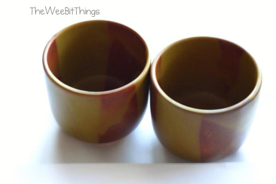 Vintage Japanese Tea Cups. Minimal Abstract Style Tea Cups. Set of Two Tea Cups