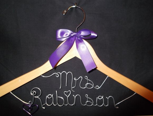 Mrs on top line, Personalized Custom Bridal Hanger, Brides Hanger, Bride, Name Hanger, Wedding Hanger, Personalized Bridal Gift