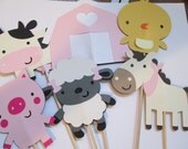 Set of 6 Oversized Farm Centerpieces-It's a GIRL, Girl Farm themed, Baby Showers, Birthday Parties