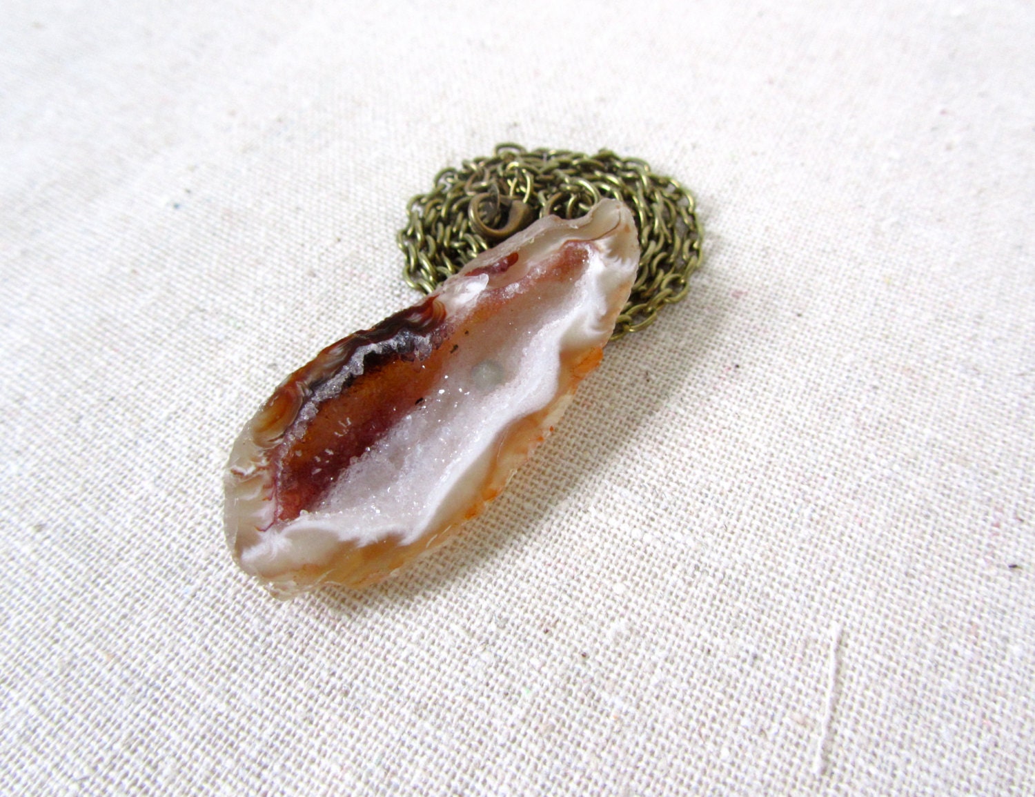 Geode Necklace, Druzy, Agate, Polished, Pick Your Favorite