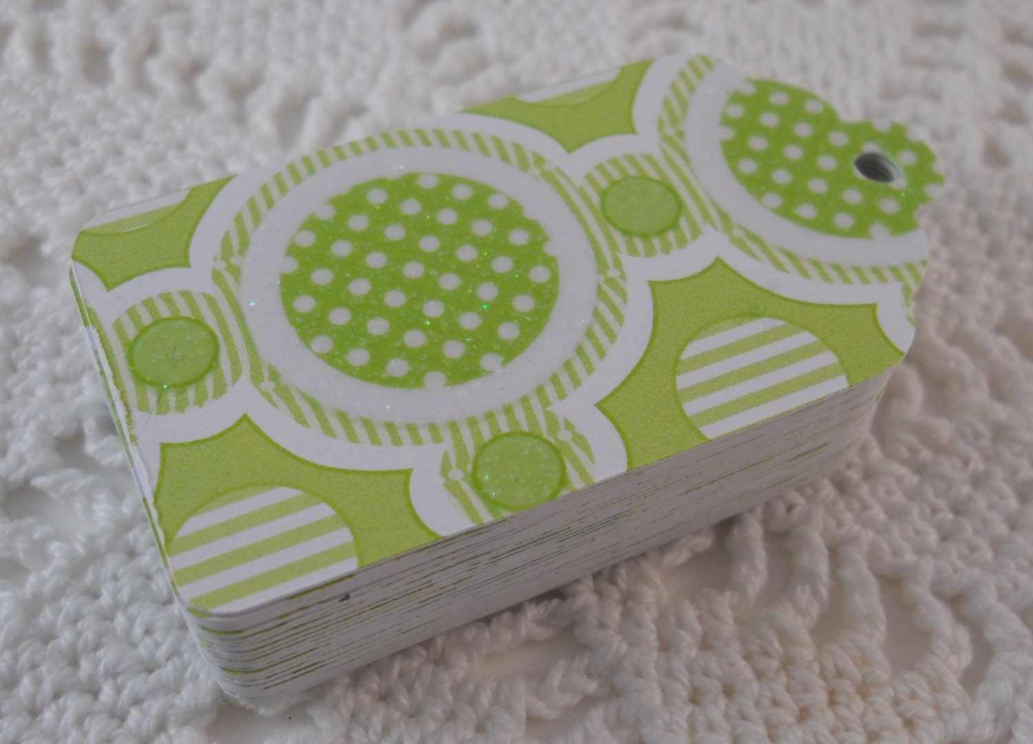 Green Gift Tags Baby Shower Goody Bag Favor Label Merchandise Tag - Set of 25