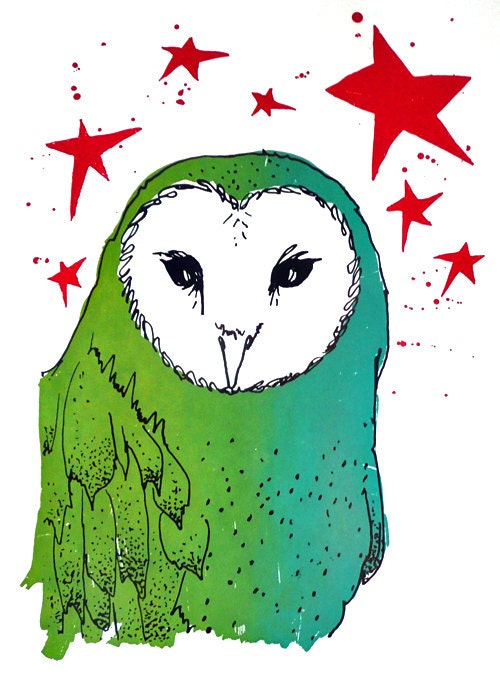 Say Yay to Owls: Screen Print Paper