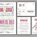 Modern, printable Wedding invitation and RSVP Postcard- Chic and Sleek Design- The Kristol