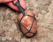 Sunstone (Heliolite) Pendant Protection Energy & Passion - Reiki