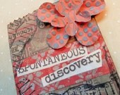 OOAK ACEO ATC collage and ink "Spontaneous Discovery"