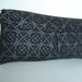 Large black and gray quilted damask clutch