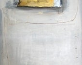 Abstract Painting Acrylic white neutral gold 36 x 48 modern wall art contemporary home decor by Cheryl Wasilow