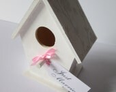 Wedding Gift - White decorative bird house - Shabby chic  Decoration - Gorgeous Gift - Wedding Centre Piece - Wedding favour