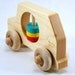 Rattle and Roll Wooden Toy Car - Organic Rattle and Wooden Car in One