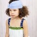 Little Girl's Turband Headband Wide Hair Bands for Girls Babies Teens in Periwinkle Blue