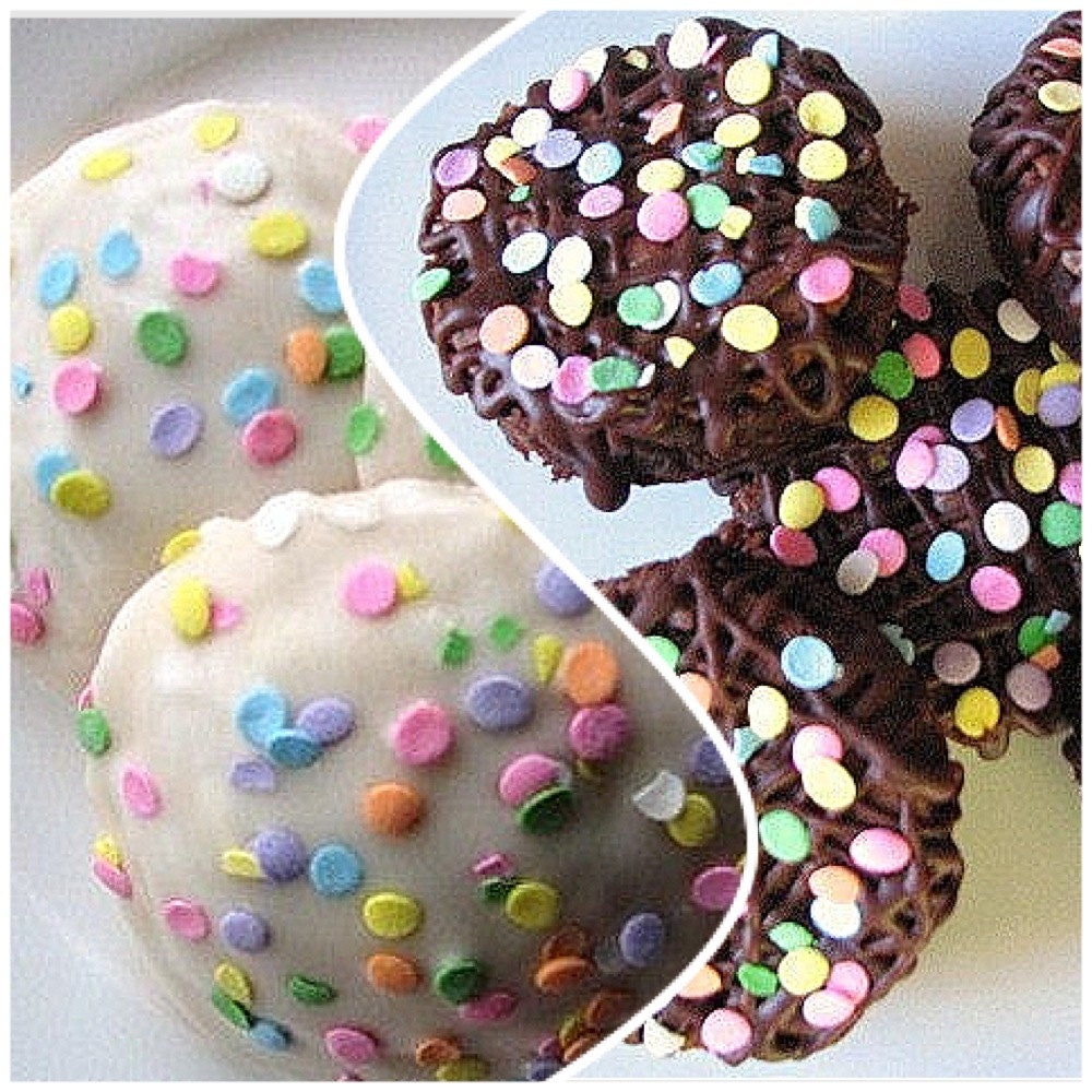 SPRING GIFT - Pastel Confetti Goodie Sampler - Cookies and Brownies