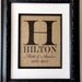 Personalized Burlap MONOGRAM, Name and Est. Date, Gift for Weddings, Engagements, Showers, Announcement