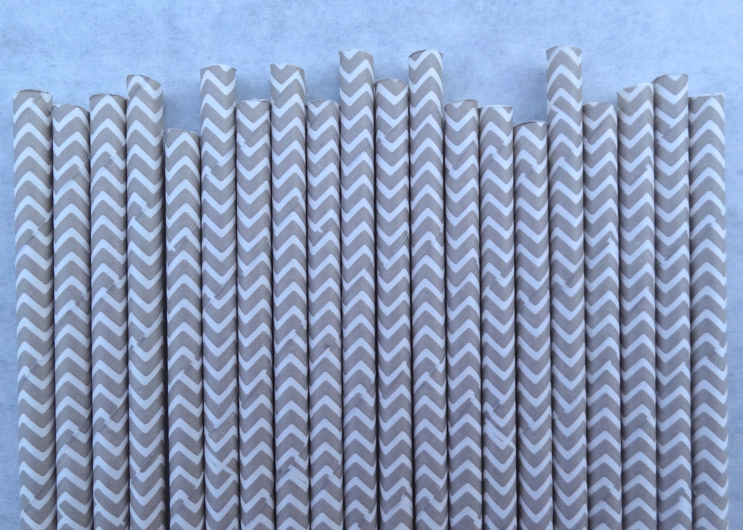 Chevron Paper Straws, Grey, 50 Pack, Gray Baby Shower Chevrons Il_570xn