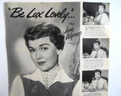 Retro Lux Soap Featuring Jane Wyman Magazine Advertisment.