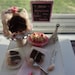 Dollhouse Miniature Paris Pink Sweet Board with Sign-dollhouse miniature food, sweets