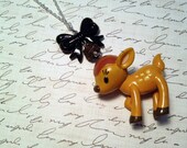 Kawaii Disney Bambi Bow Necklace