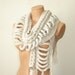 Beige Scarf, Unique design...,New Accessory....,Shawl...,Neckwarmer...