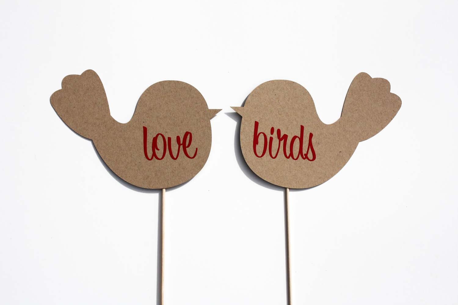 Set of Love Birds - Photo Booth Props - BeBopProps