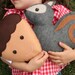 Forest Critters- Grey Squirrel with Acorn- Eco Friendly- Woodland Animal