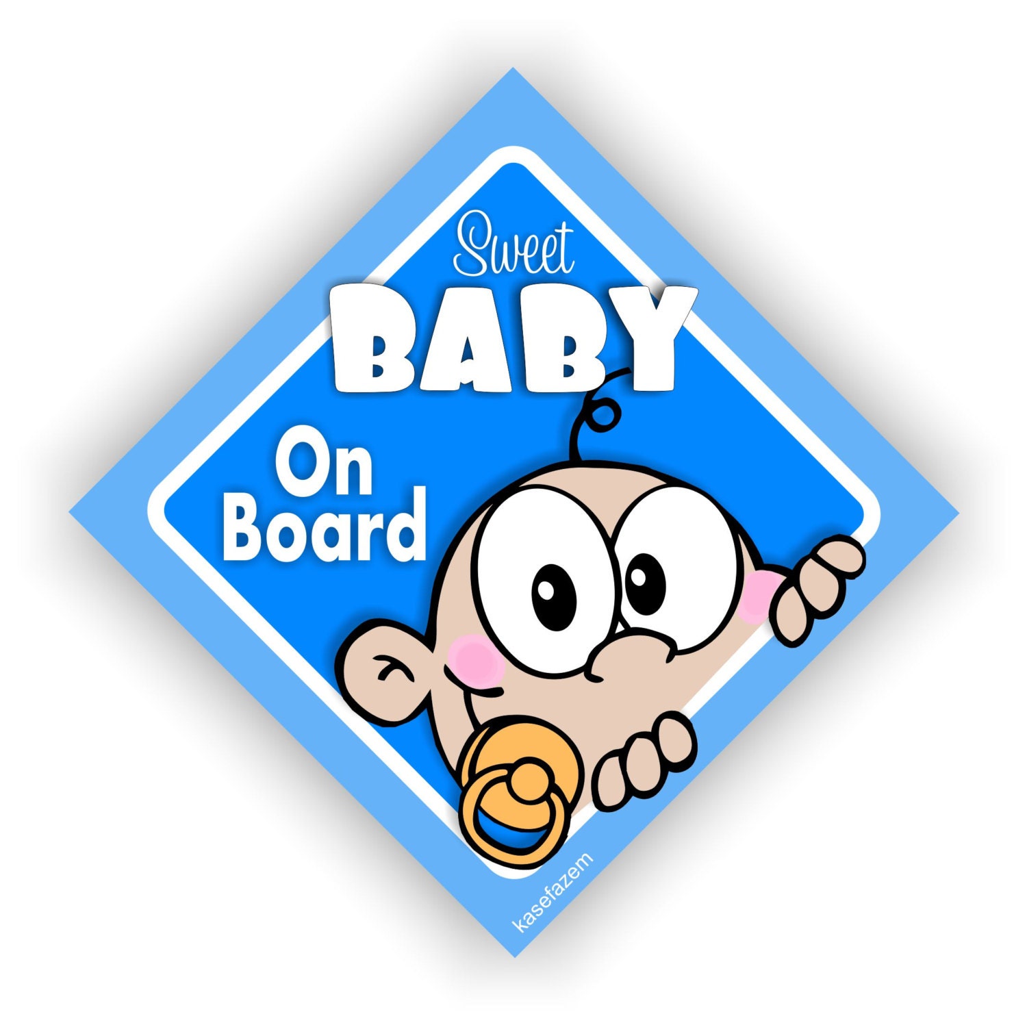 Personalized Baby On Board Car Decal Kids Car By Kasefazem
