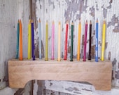 Reclaimed Pallet Wood Crayon or Pencil Holder (Natural)