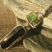 Green Tourmaline and Black Onyx Pendant, Wire Wrapped