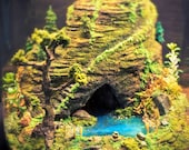 Mystic Mountain Stairway - Miniature Bonsai Zen Garden - Terrarium / Diorama