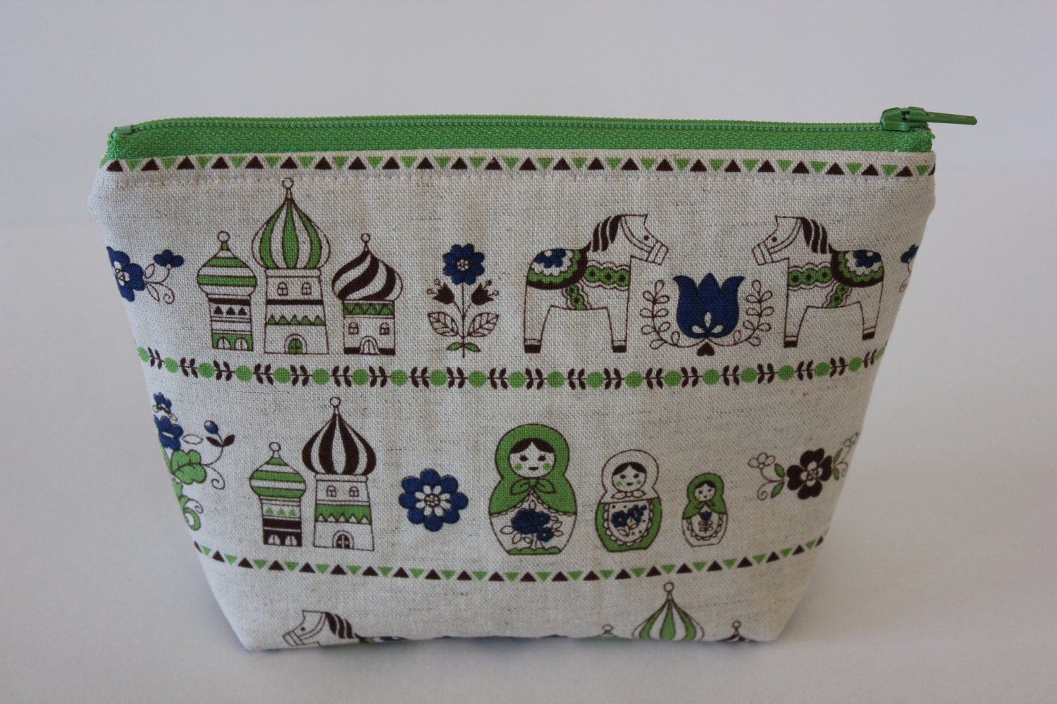 Limited Edition Kokka Russian Dolls Cosmetic Bag by alice & lois design studios