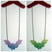 Vintage Ombre Lace Necklace in Pink Purple Blue Lime Green Jewelry Upcycled Unique Mothers Day Gift for Her