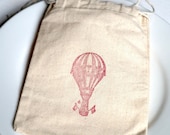 Hot Air Balloon - 10 x Muslin Bags - 4 x 6 inches - wedding, engagement, party