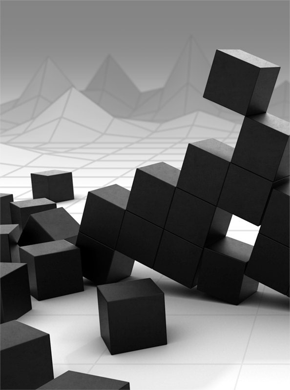 Space Invaders Inspired 13x19 Inch Graphic Print