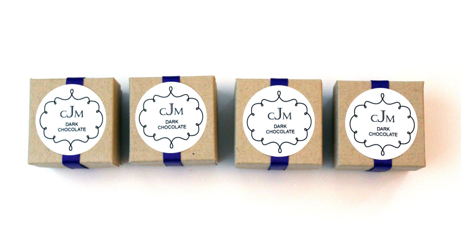 25 Chocolate Wedding Favors with Initials Label and Chocolate Truffles///Rehearsal Dinner///Welcome Gifts
