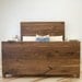 Rustic Walnut Platform Bed