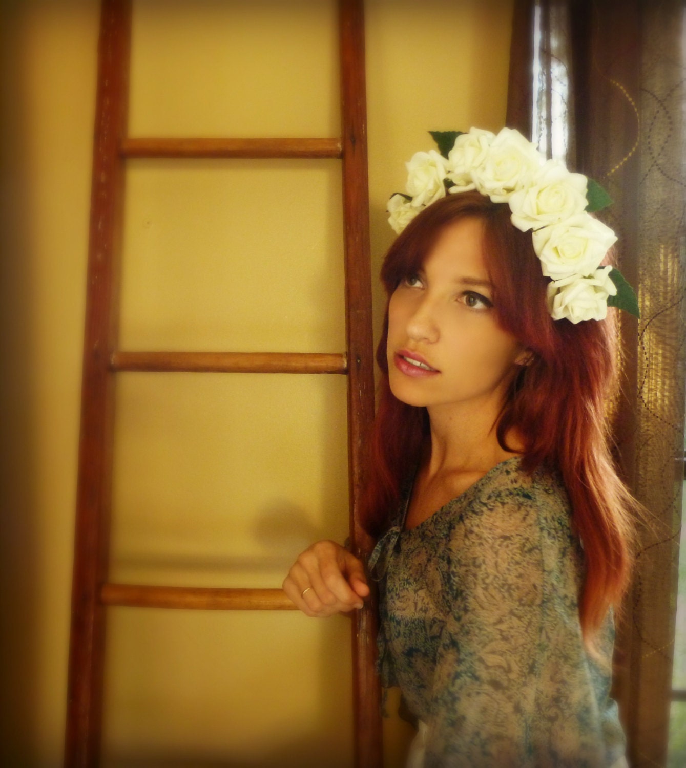 White Flower Crown / Floral Headband