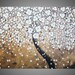48 x 24 Abstract Acrylic Painting large Canvas Tree Landscape Textured Earth tonesBrown Sienna Beige Creme White 3D Wall Deco FREE SHIPPING