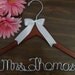 Bridal Hanger Personalized Keepsake , Custom Made Wedding Hangers with Names, Bridal Shower Gift idea,Wedding Photo Props