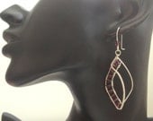 Wire wrapped jewelry, handmade wire wrapped jewelry, Earrings Farah, handmade wire wrapped earrings