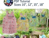 INSTANT DOWNLOAD 10, 12, 15 and 18 Inch Reversible Overalls PDF pattern