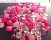 40% OFF SALE Valentines Day Pink Gemstone Briolette Sampler- Topaz, Sapphire, Cubic Zirconia, Chalcedony, Rose Quartz 10 Pieces 6-14mm