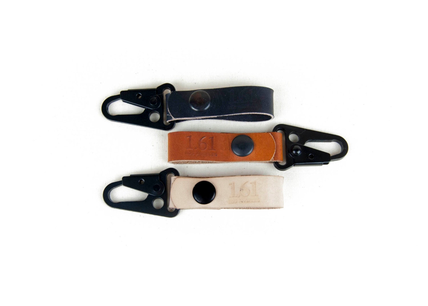 Key Chain Tether - Veg tan leather, Milspec