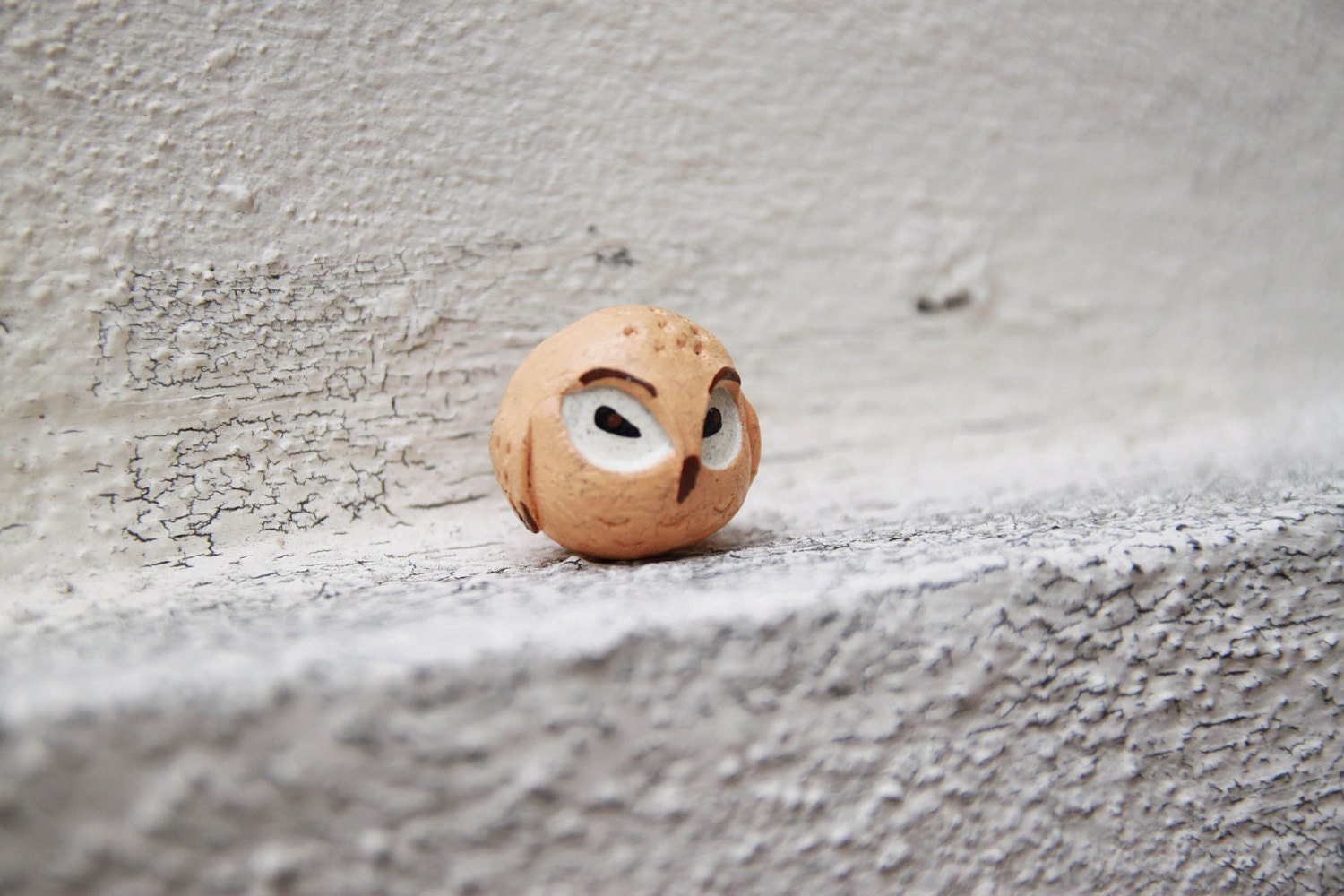 Little wonder owl,  Refrigerator Magnet Fridge magnet Kitchen Decor Clay Collectable