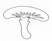 Portabella Mushroom continuous wire sculpture