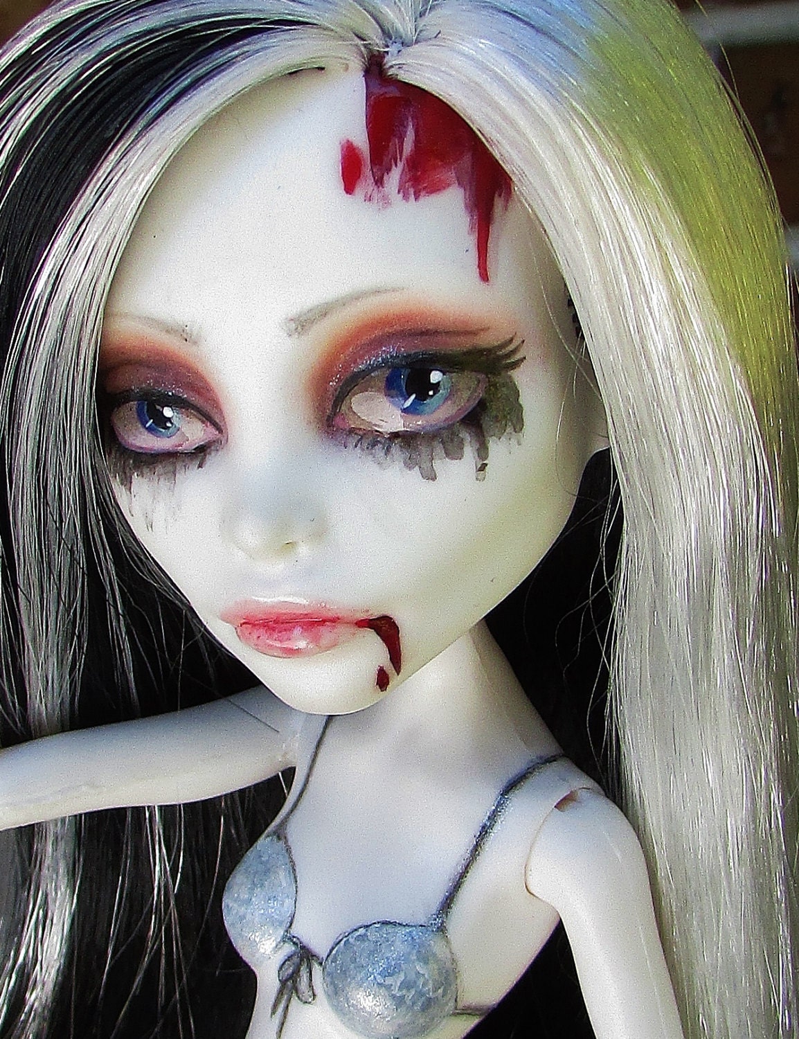 Monster High OOAK - "Florence" - Spectra repaint reroot custom doll - Discounted