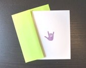 Hand Series - I Love You - Greeting card