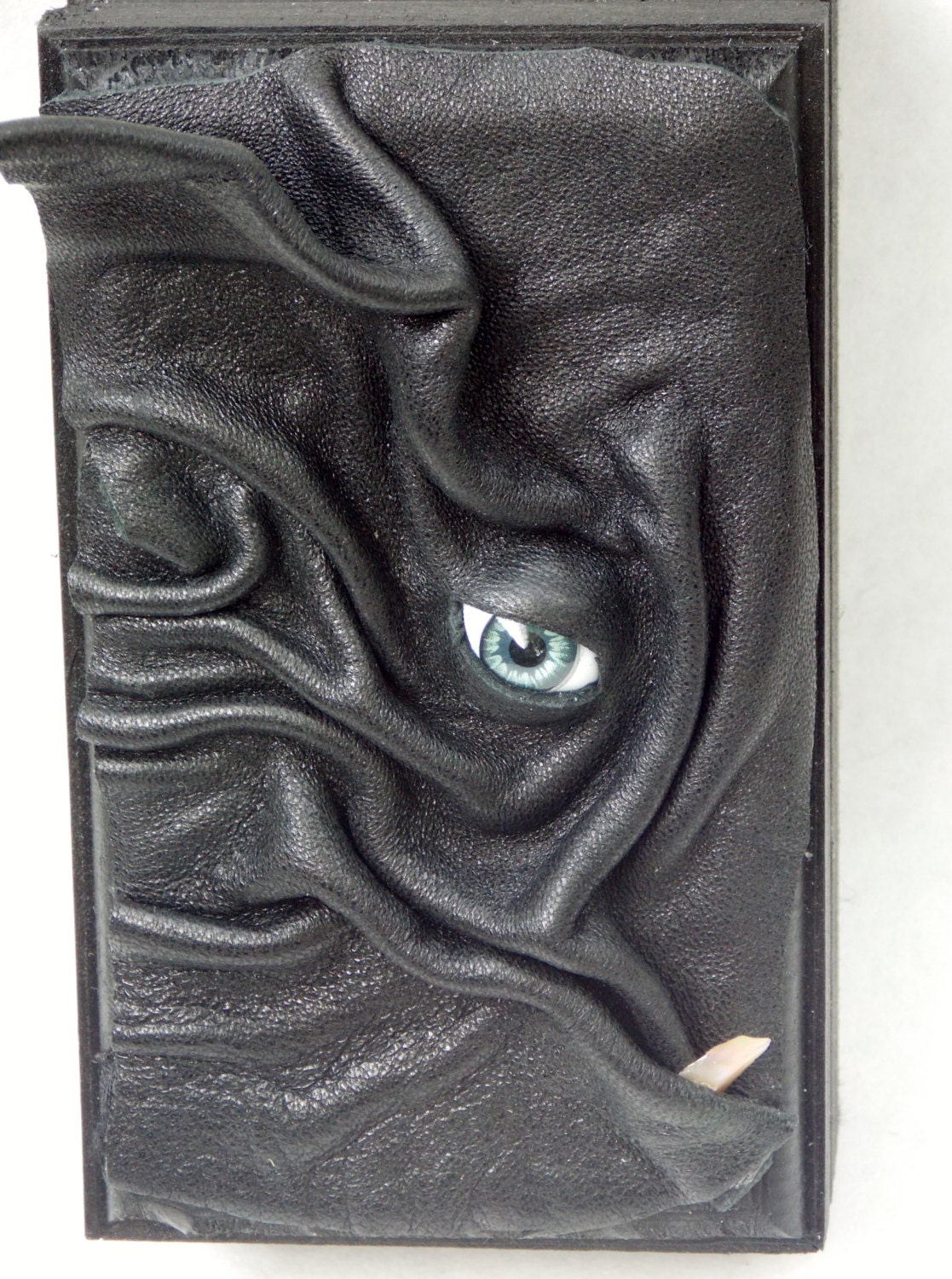 Black Leather Storage Desk Organizer Stash Box Altar Treasure Chest Witch Wiccan Pagan