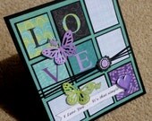 I love You Handmade 3D Greeting Card