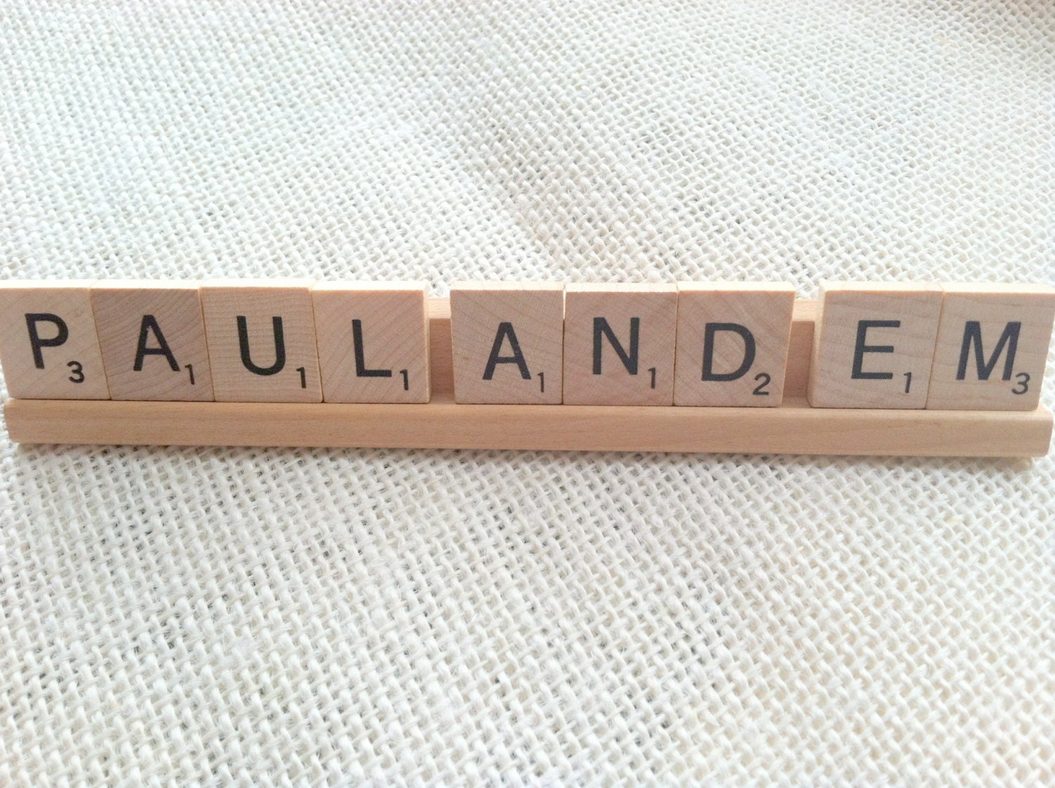 Custom Scrabble Tile Nameplate/Wedding Decor/Bridal Shower/Teacher's Gift/Personalized/Nameplate
