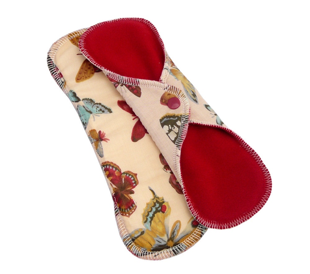Cloth Menstrual Pad, Butterfly, 26cm/10"