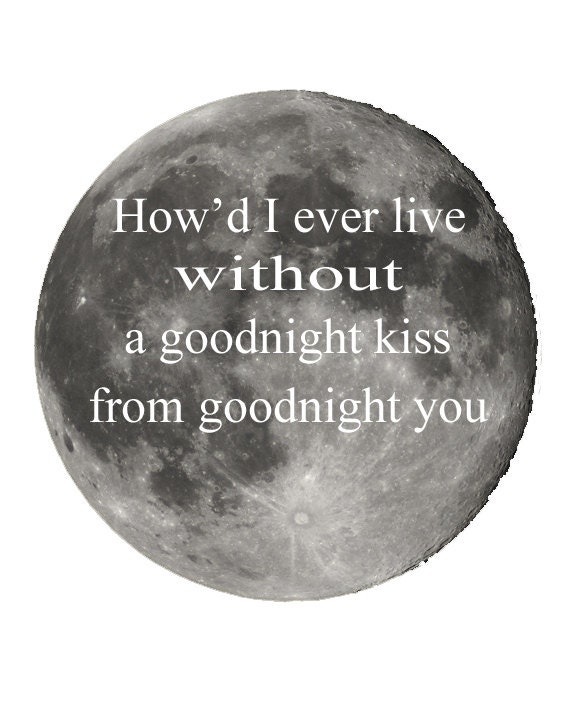 Goodnight Kiss- Digital 8x10 Print- Nursery Decor